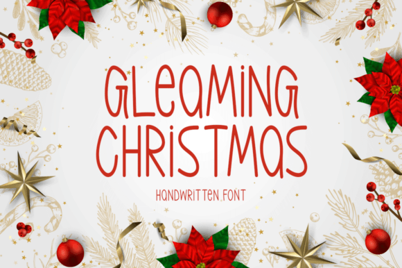 Gleaming Christmas Font for Festive Editorial Design