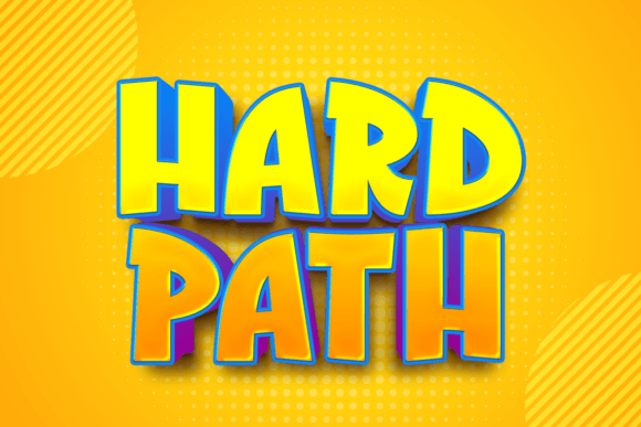 Hard Path: A Bold Display Font for Impactful Design