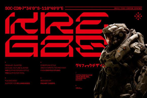 Kregas: A Futuristic Font for Bold Handmade Designs