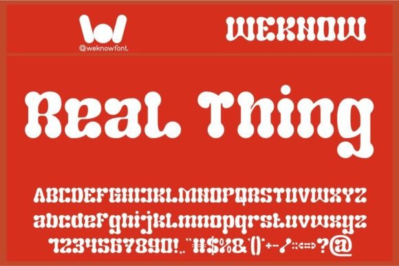 Real Thing: A Rounded Display Font with Personality for Brand Designers