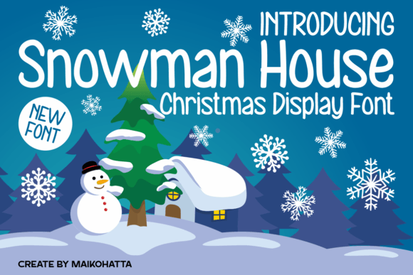 Snowman House Font: Festive Typography for Makers
